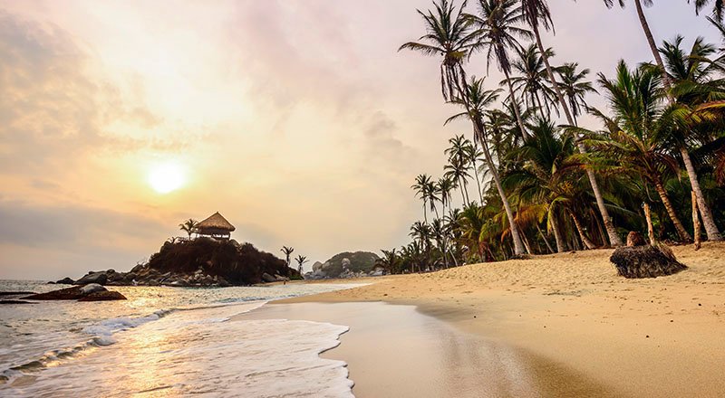 Sunrise at Cabo San Juan in Tayrona National Park